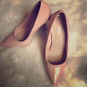 Blush Pink Patent Pumps